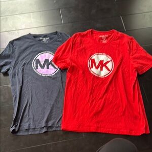 Michael Kors Men’s M Red and Black Logo T-Shirts!